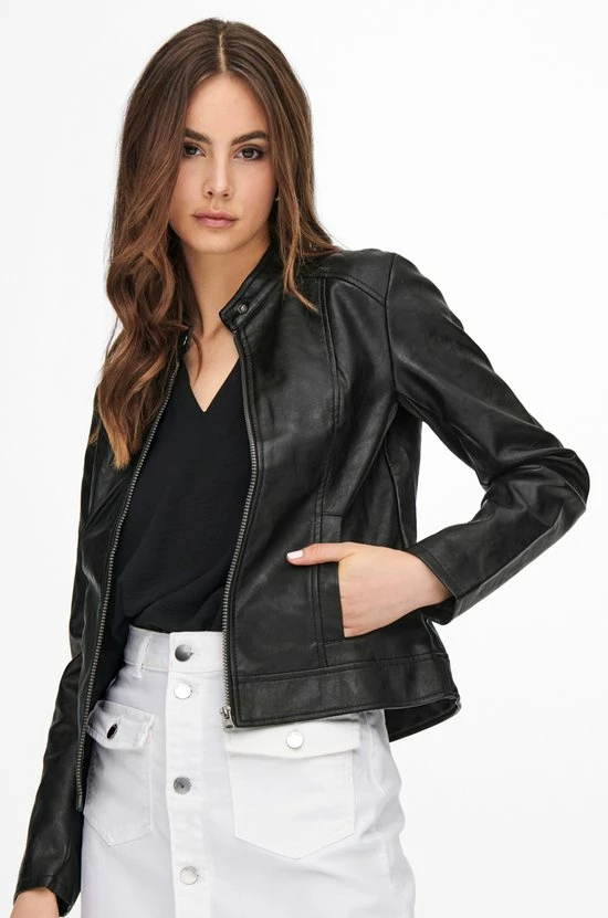 JDY JDYEMILY FAUX LEATHER JACKET OTW NOOS Dames Jas - Maat 42 5 JDY JDYEMILY FAUX LEATHER JACKET OTW NOOS Dames Jas - Maat 42 - Afbeelding 3