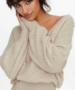 JDY JDYSIGRID LIFE L/S V-NECK DOT PULL. KNT Dames Trui - Maat S -Exporteren dameskleding winkel 550x831 6