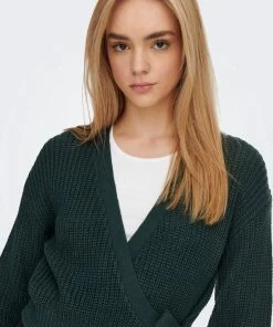 Only Vest Onlbreda Wrap L/s Cardigan Knt Noos 15236624 Green Gabels Dames Maat - L -Exporteren dameskleding winkel 550x836 1
