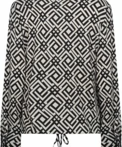 Zoso Samina Blouse Dames Zwart Dessin -Exporteren dameskleding winkel 550x836 3