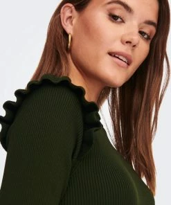 ONLY ONLSIA SALLY RUFFLE LS PULLOVER KNT NOOS Dames Trui - Maat XS -Exporteren dameskleding winkel 550x839 1